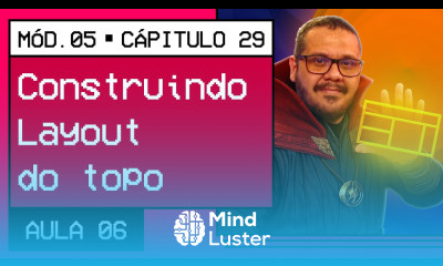 Construindo o layout do topo do portfólio Curso em Vídeo HTML5 e CSS3