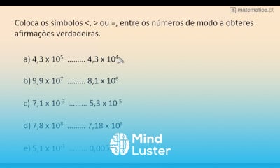 Comparar Números em Notação Científica