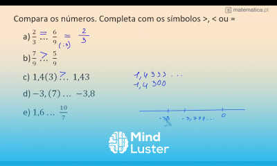 Comparar Números Decimais Com Dízimas