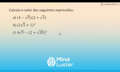 Simplificar Expressões com Números Raízes