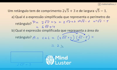 Simplificar Perímetro e Área de Retângulo