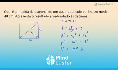 Calcular Medida da Diagonal de um Quadrado
