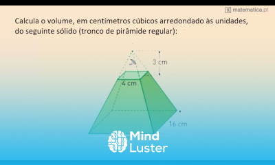 Calcular o Volume do Tronco de uma Pirâmide Quadrangular