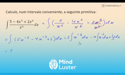 Primitiva do Quociente de Polinómios