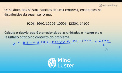 Cálculo do Desvio Padrão Amostral