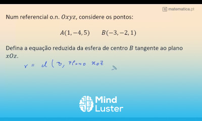 Equação da Esfera Tangente a um Plano