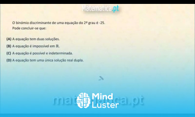 Binómio Discriminante de uma Equação do Segundo Grau