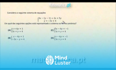 Representar um Sistema de Equações na Forma Canónica