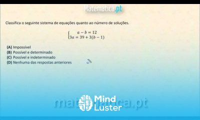 Classificar um Sistema Quanto ao Número de Soluções