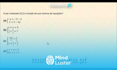 Testar se Um Par Ordenado é Solução de um Sistema