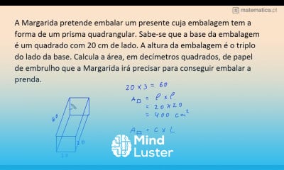 Área Total de um Prisma Quadrangular