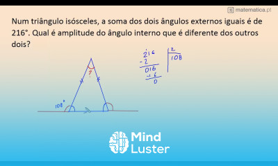 Amplitude dos Ângulos num Triângulo Isósceles
