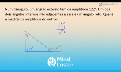 Calcular a Amplitude de um Ângulo Interno num Triângulo