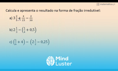 Expressões Matemáticas com Frações e Numerais Mistos