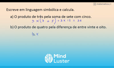Linguagem Matemática Para Linguagem Simbólica