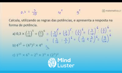 Regras das Potências