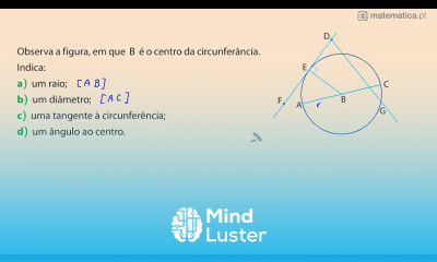 Raios Cordas Tangentes e Diâmetros da Circunferência