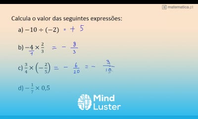 Multiplicação e Divisão de Números Racionais