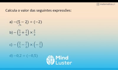 Multiplicação e Divisão de Números Positivos e Negativos
