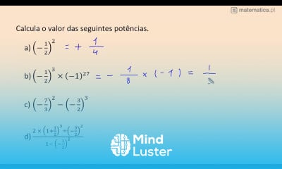 Calcular Potências com Base Negativa