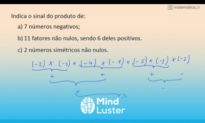 Multiplicar Números Positivos com Negativos