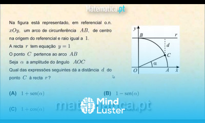 Trigonometria Obter Expressão da Distância