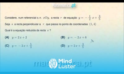 Equação Reduzida de uma Reta Perpendicular a Outra