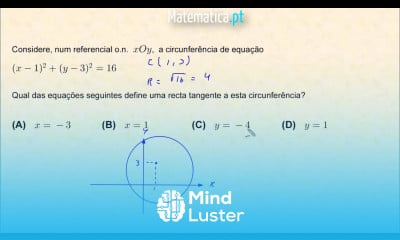 Definir a Equação de Reta Tangente a um Circunferência