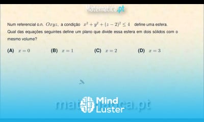 Equação da Esfera e Equação do Plano que Divide a Esfera