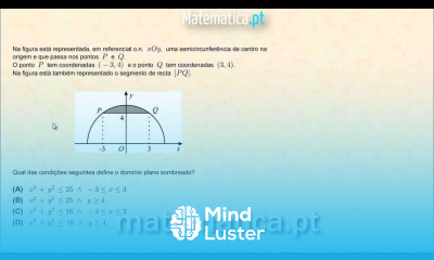 Definir Região do Plano Como Parte de uma Semicircunferência