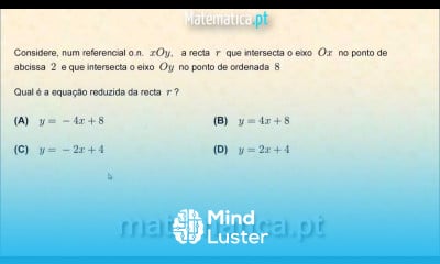 Determinar a Equação Reduzida de uma Reta