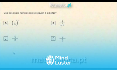 Comparação de Números Fraccionários