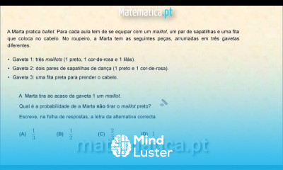Resolução de um Exercício com Probabilidades