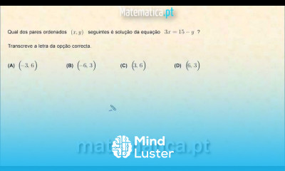 Par Ordenado Solução da Equação