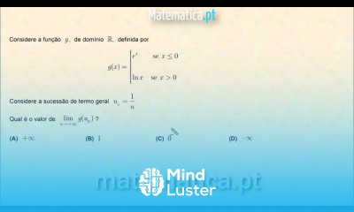 Cálculo Diferencial Limite de uma Sucessão com Termo Geral