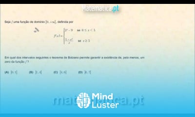 Cálculo Diferencial Teorema de Bolzano Existência de Zeros