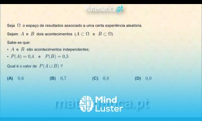 Probabilidades Acontecimentos Independentes Reunião de Acontecimentos