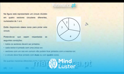 Análise Combinatória Pintar um Círculo de Várias Maneiras Diferentes