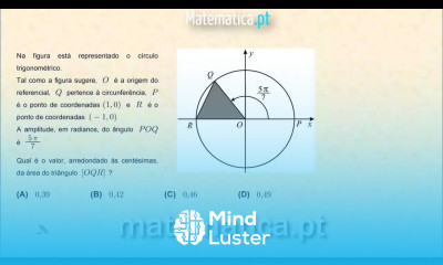 Trigonometria Calcular Área de um Triângulo Inserido no Circulo Trigonométrico