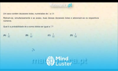 Determinar a Probabilidade numa Extração de Bolas de um Saco