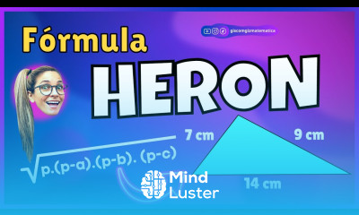 FÓRMULA DE HERON CALCULAR ÁREA DE TRIÂNGULO FÓRMULA DE HERON