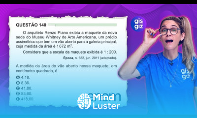ENEM ESCALA SUPERFICIAL QUESTÃO 140 PROVA VERDE 2024 MATEMÁTICA