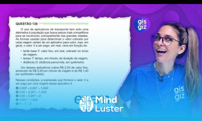 ENEM EXPRESSÃO ALGÉBRICA QUESTÃO 138 PROVA VERDE 2024 MATEMÁTICA