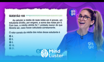 ENEM MÉDIA ARITMÉTICA QUESTÃO 155 PROVA VERDE 2024 MATEMÁTICA