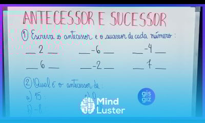 ANTECESSOR E SUCESSOR Exercícios Resolvidos Passo a Passo Números Inteiros