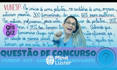 Questão de CONCURSO Problema de PORCENTAGEM Explicação detalhada Prof Gis