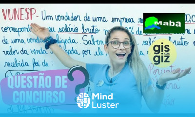 MABA CONCURSOS PROBLEMA FRAÇÃO COM PORCENTAGEM VUNESP 2017 Com a professora Gis