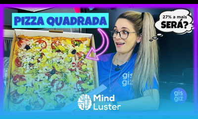 ÁREA DO QUADRADO ÁREA DO CÍRCULO E PORCENTAGEM PIZZA QUADRADA