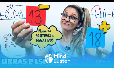 Libras e LSE NÚMEROS NEGATIVOS OPERAÇÕES COM NÚMEROS INTEIROS
