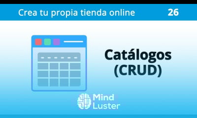 26 Tienda Online CRUD para catálogos